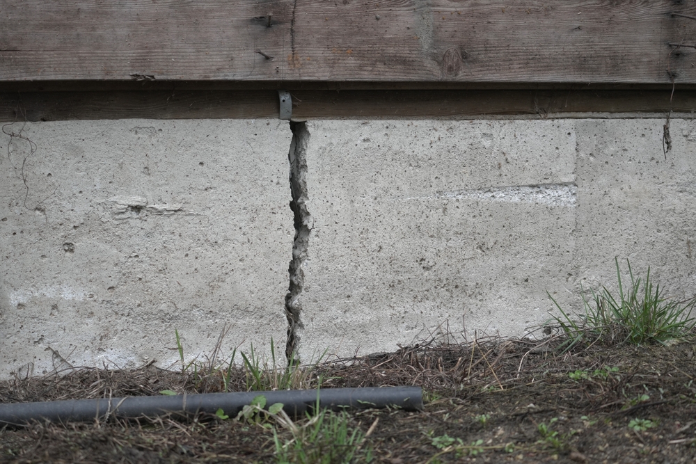 Close-up,Of,A,Deep,House,Foundation,Crack.